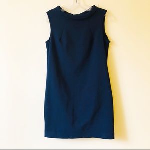 Mango Navy Blue Sleeveless Suit Dress